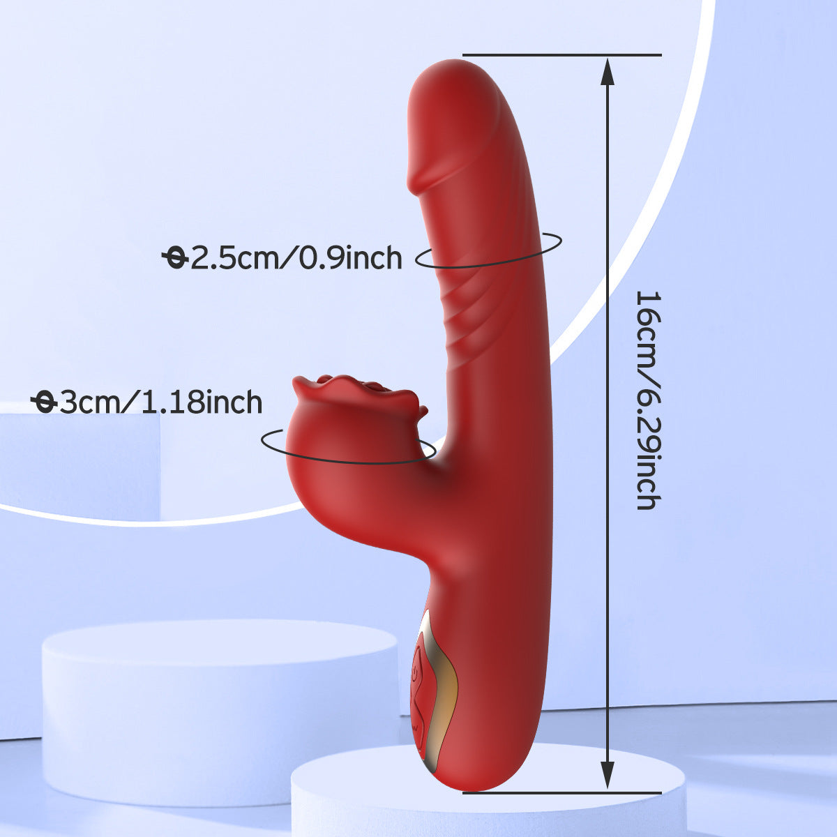 Female suction 2-in-1 second wave vibrator AV sex masturbator female sex toy